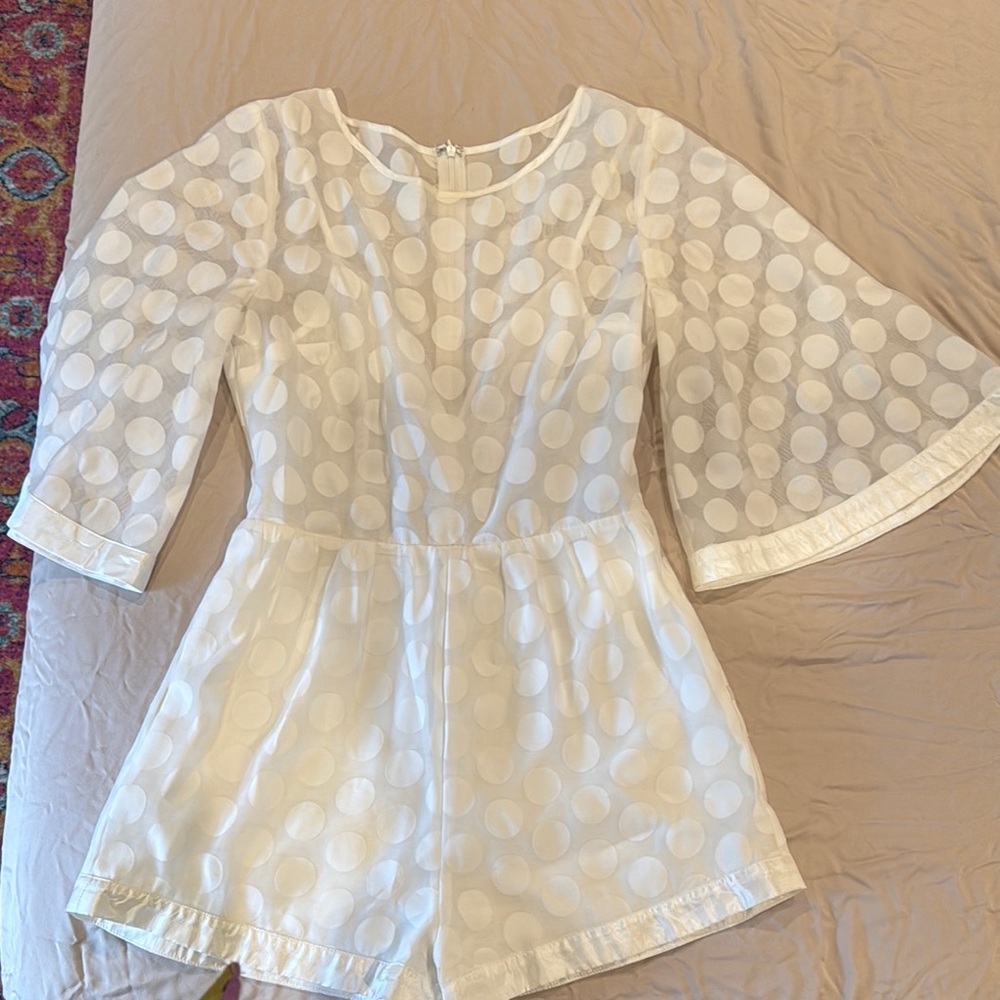 White Polka Dot Romper